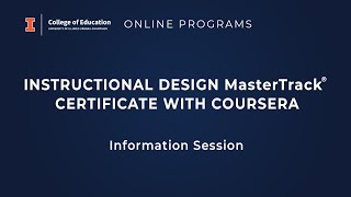 Online Programs - Instructional Design MasterTrack® Certificate with Coursera
