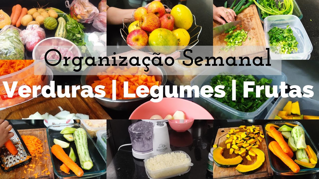 Organizando os Legumes, Verduras e Frutas para a Semana | Como porcionar e guardar na geladeira!