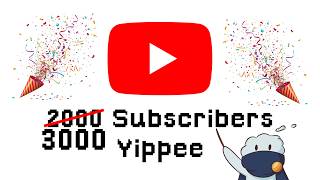 We Just Hit 3000 Subscribers Thank You!