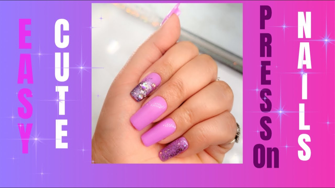 ✨Easy cute press on nails 💅