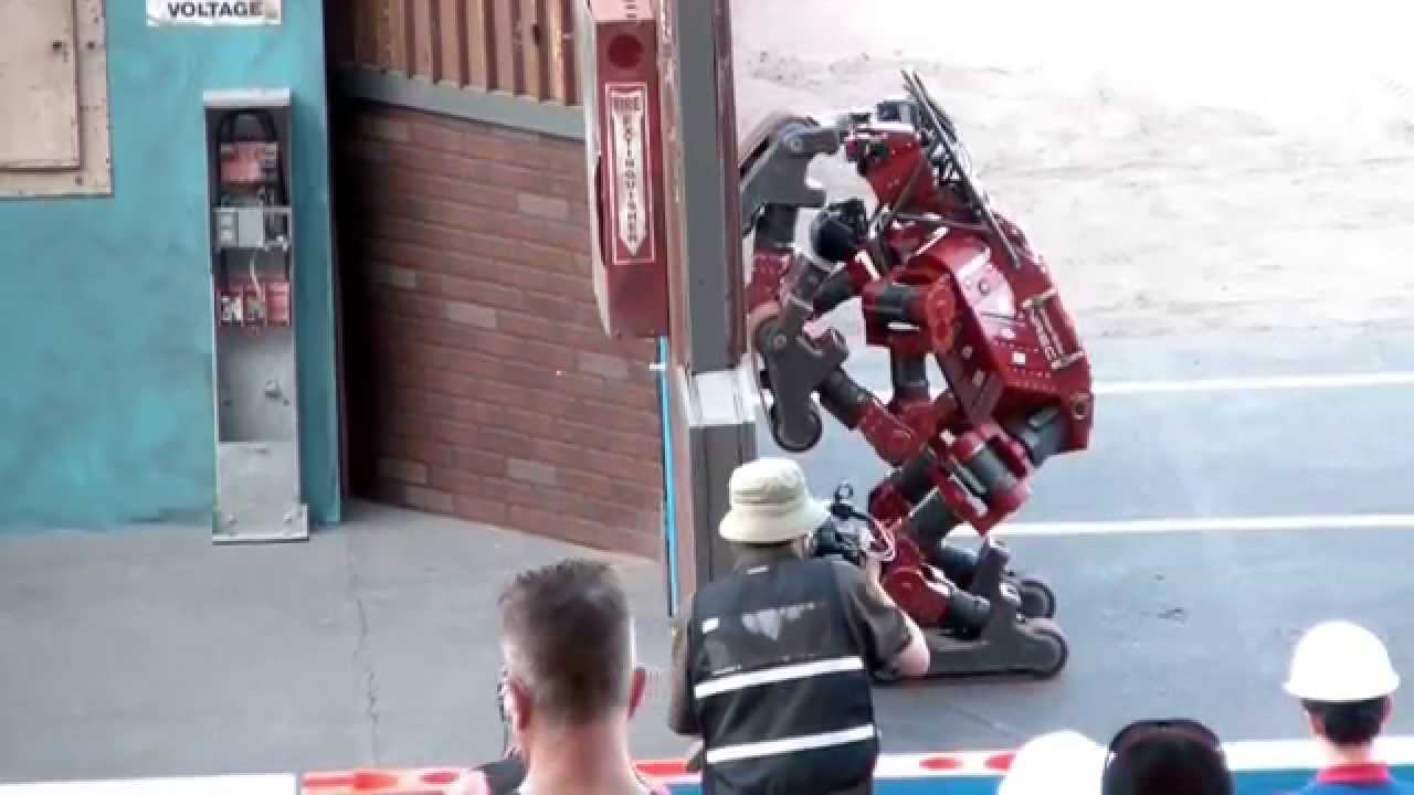 DARPA Robotics Challenge Finals - CHIMP Stumbles and Recovers