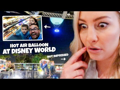 HOT AIR BALLOON OVER DISNEY WORLD (mom wasn't impressed)