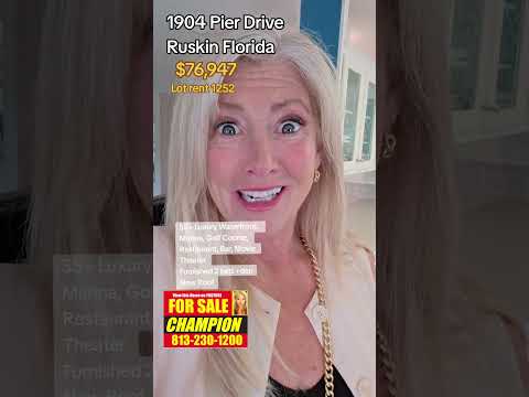 947 LOT RENT 1252 1904 Pier Dr, Ruskin, FL home video tour