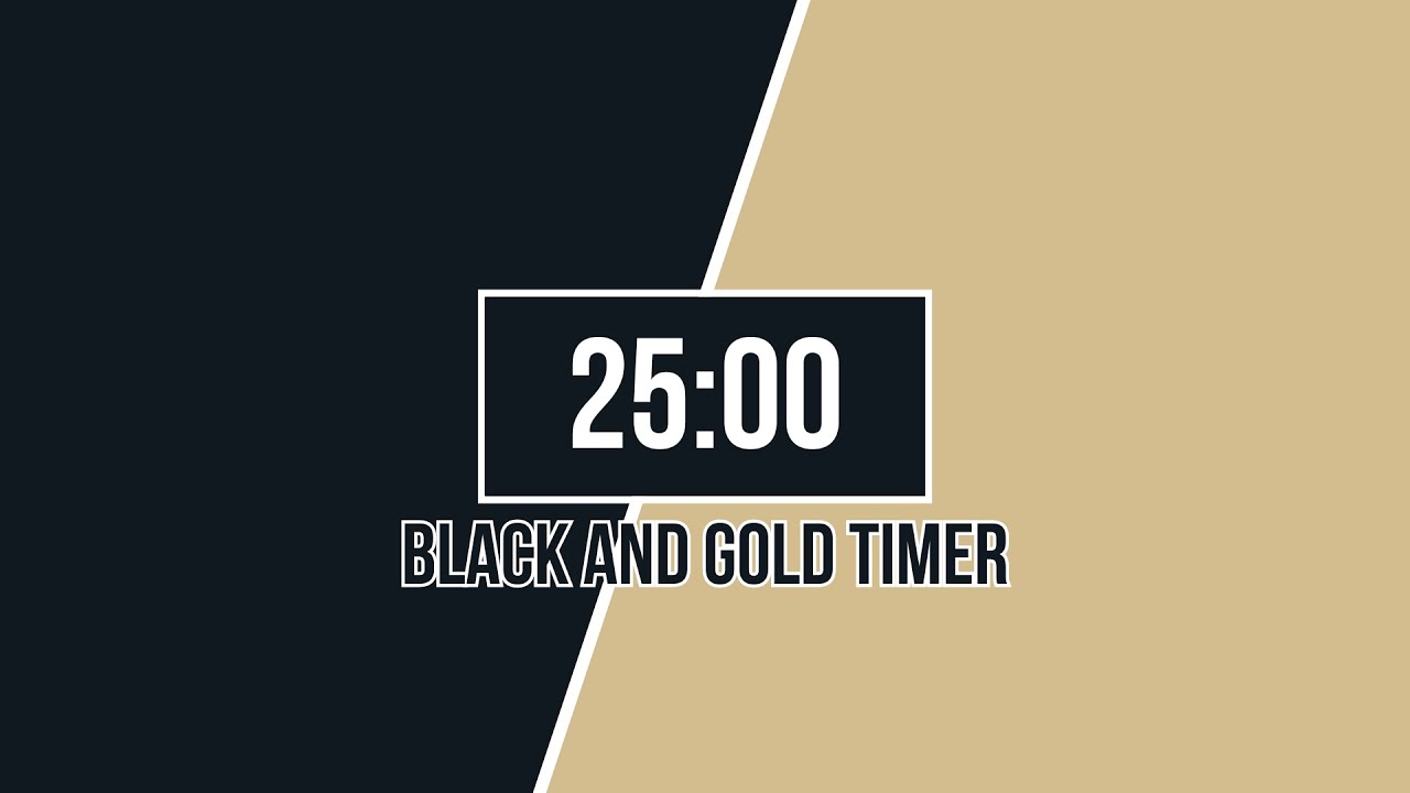25 Minute Black and Gold Timer - YouTube