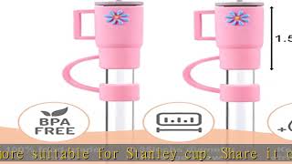 AIERSA Straw Cover Cap for Stanley Cup,4Pcs Silicone Straw Topper Compatible with Stanley 30&40 Oz