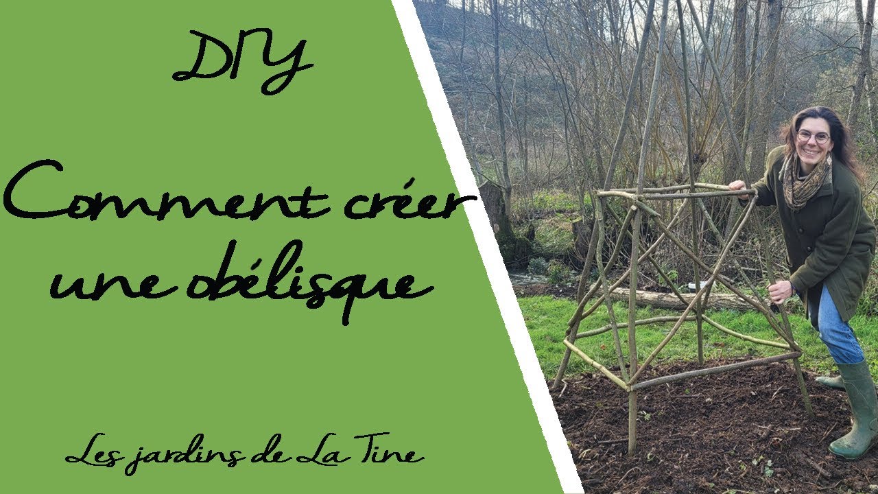 Hazel Obelisk - Les Jardins de La Tine - DIY climbing plant structure 