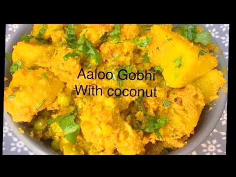 Potato cauliflower vegetable with coconut / #Aaloo_Gobhi ki sabzi with nariyal