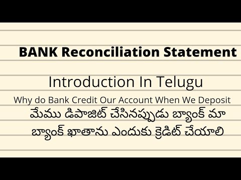 Bank Reconciliation Statement Introduction In Telugu -Part 1 - YouTube