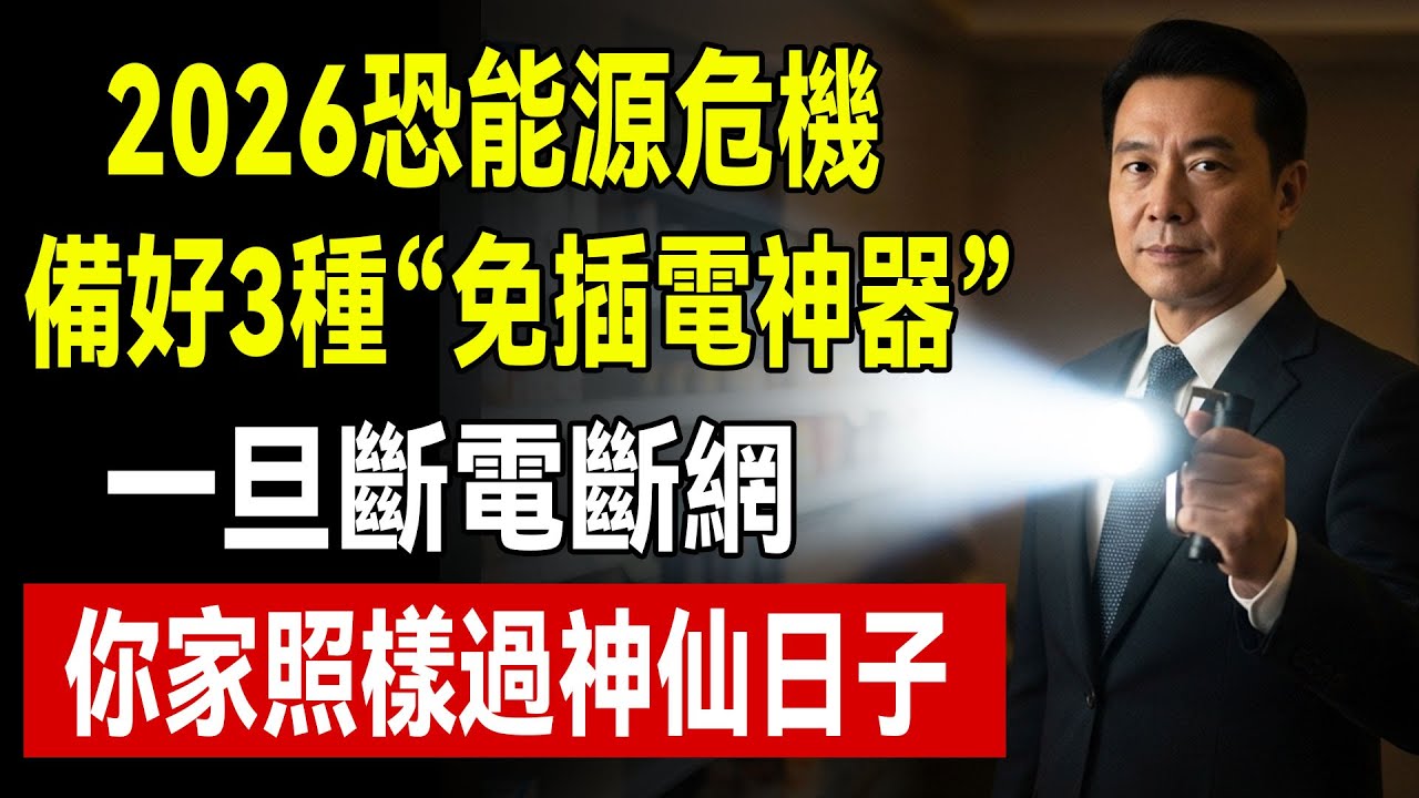 2026能源危機倒數！一旦斷電斷網，全家只能坐以待斃？備好這3種「免插電神器」，你家照樣過神仙日子！#大停電 #家庭儲備 #生存物資