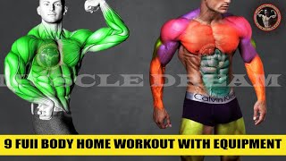 Full body home workout with equipment تمرين منزلي لكامل الجسم بالمعدات