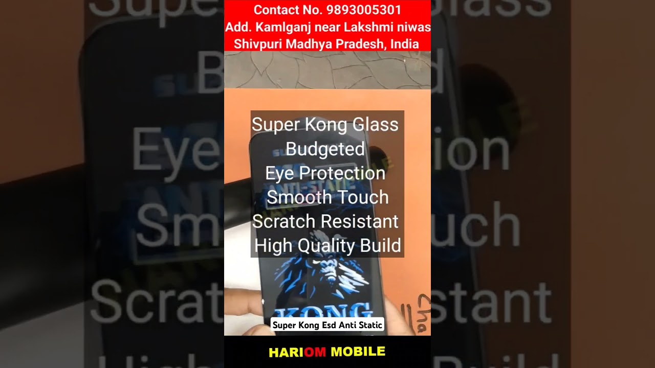 SUPER KONG ESD ANTI STATIC MOBILE GLASS || HARIOM MOBILE 
