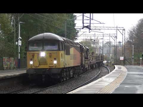 Colas rail 56094 & 56078 thunder past Westerton 8/11/20