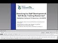 Staff Development and Self Study Training Resources