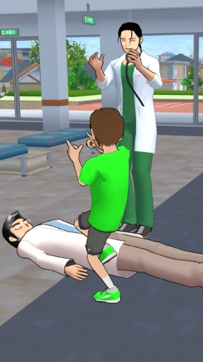 Dokter berkata, 'Pukul saya juga.'😂#sakuraschoolsimulator #shortsviral #viralvideos #sakura