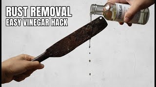 Full Knife Restoration: Rust Removal, Welding & Sharpening with Vinegar Trick