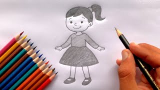 Easy Girl Drawing for Beginners 🥰