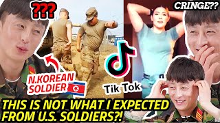 North Korean Soldier Reacts to U S  MILITARY TIKTOKS!