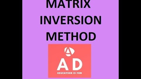 Matrix Inversion Method made easy