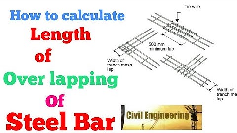 How to calculate the over-lapping length of steel bars in slab,column and beam in Hindi/Urdu