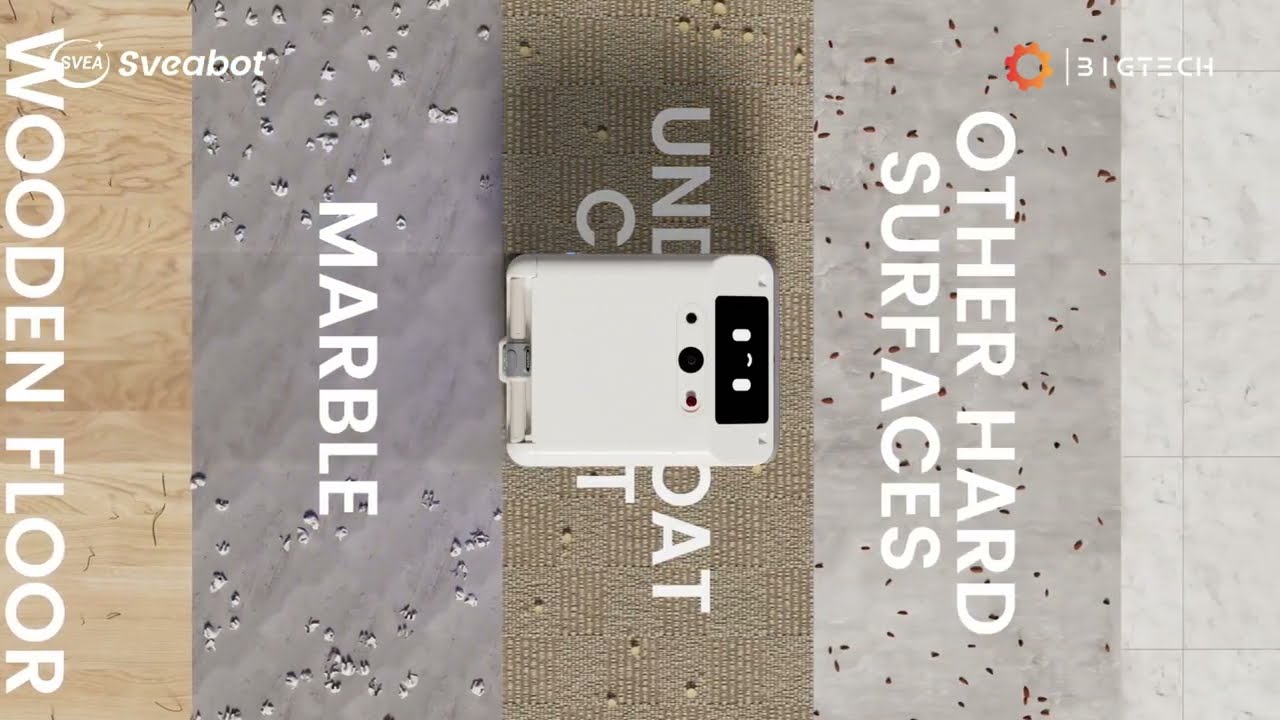 Pramoninis robotas siurblys su plovimo funkcija. Grindu valymo robotas. SVEABOT S100 www.bigtech.lt