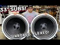 Two 33" Subwoofers for ALL the BASS! B2 Audio X26 Ferrite Unboxed & Flexed 10Hz