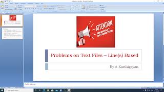 CBSE  - Class XII -  Text File -  Line Based Problems