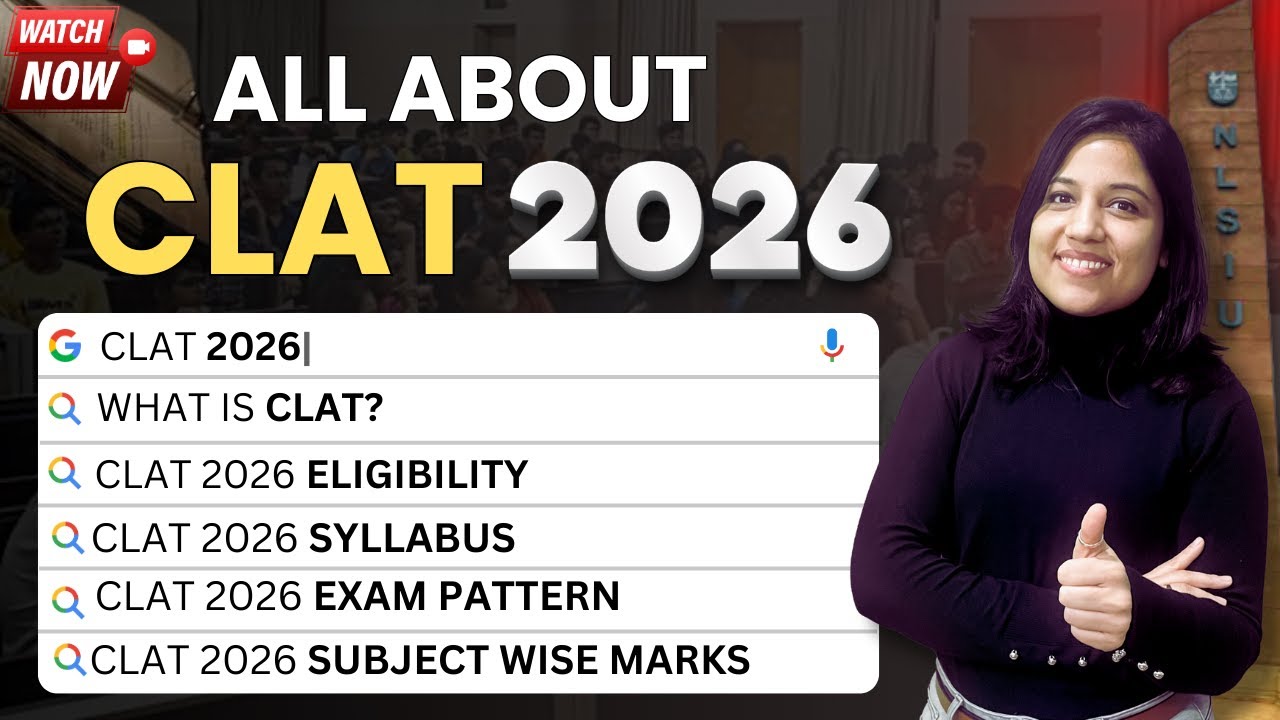 ALL ABOUT CLAT 2026 | Eligibility, Exam Pattern & Syllabus | By Aditi Ma'am