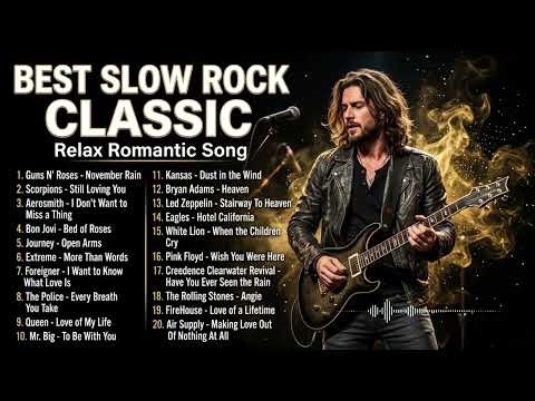 Classic Slow Rock Greatest Hits 🎸 Best Rock Ballads 70s 80s 90s Playlist