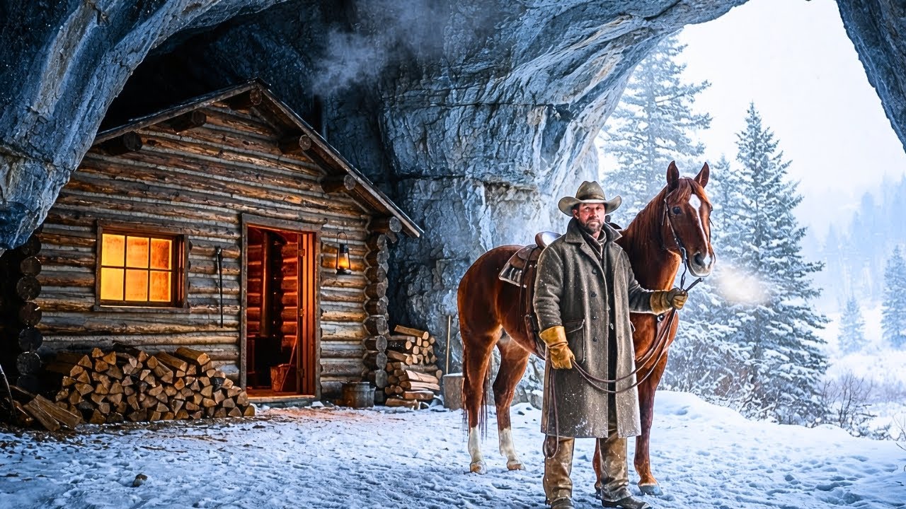 Sus amigos dudaron de su cabaña bajo la cueva hasta que una nevada de cinco días congeló la ciudad!!