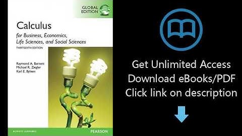 Calculus for business economics and the social and life sciences