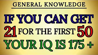 If You Can Get More Than HALF Of These YOU Have A BRILLIANT MIND - Tough GK Trivia