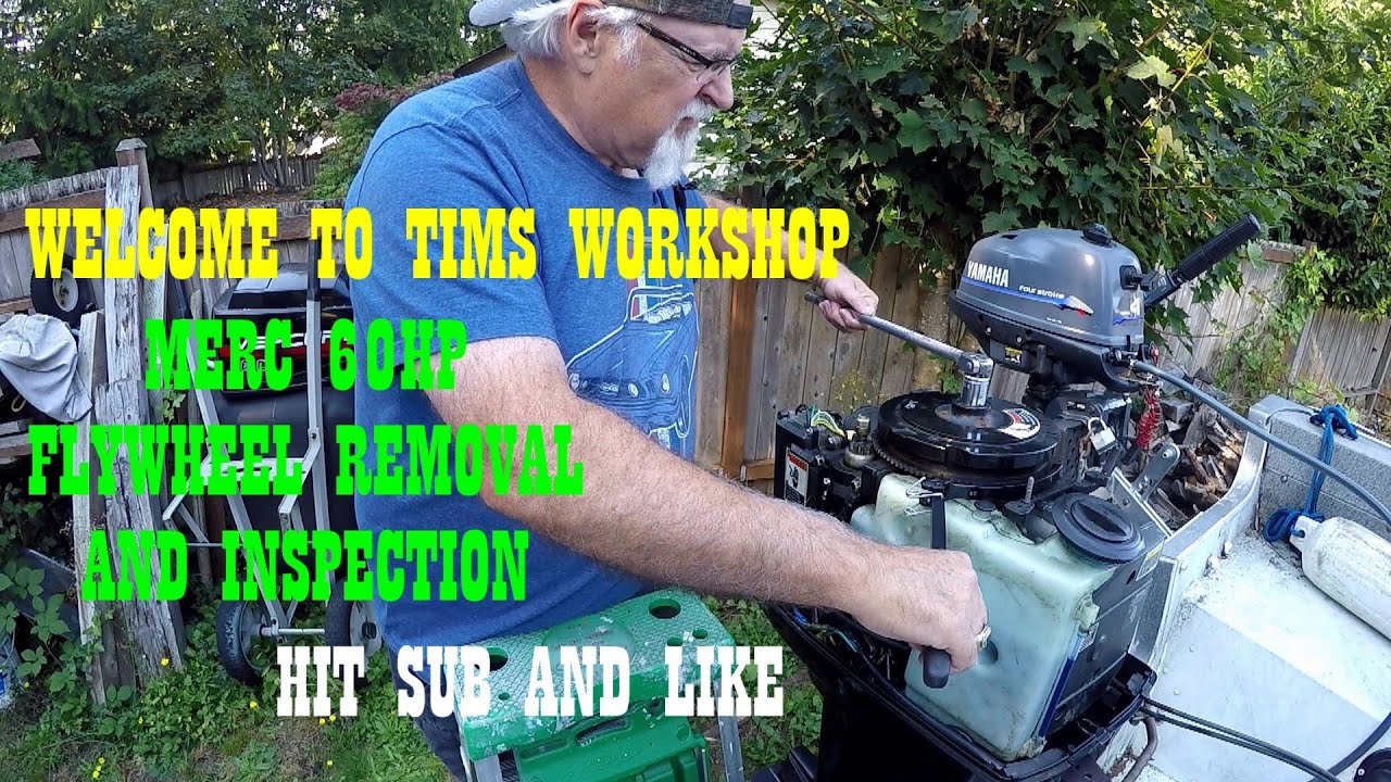 Merc 60hp flywheel removal and inspection YouTube