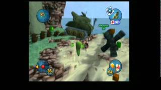 3D Worms (PS2) Gameplay - A Random Match PART 2