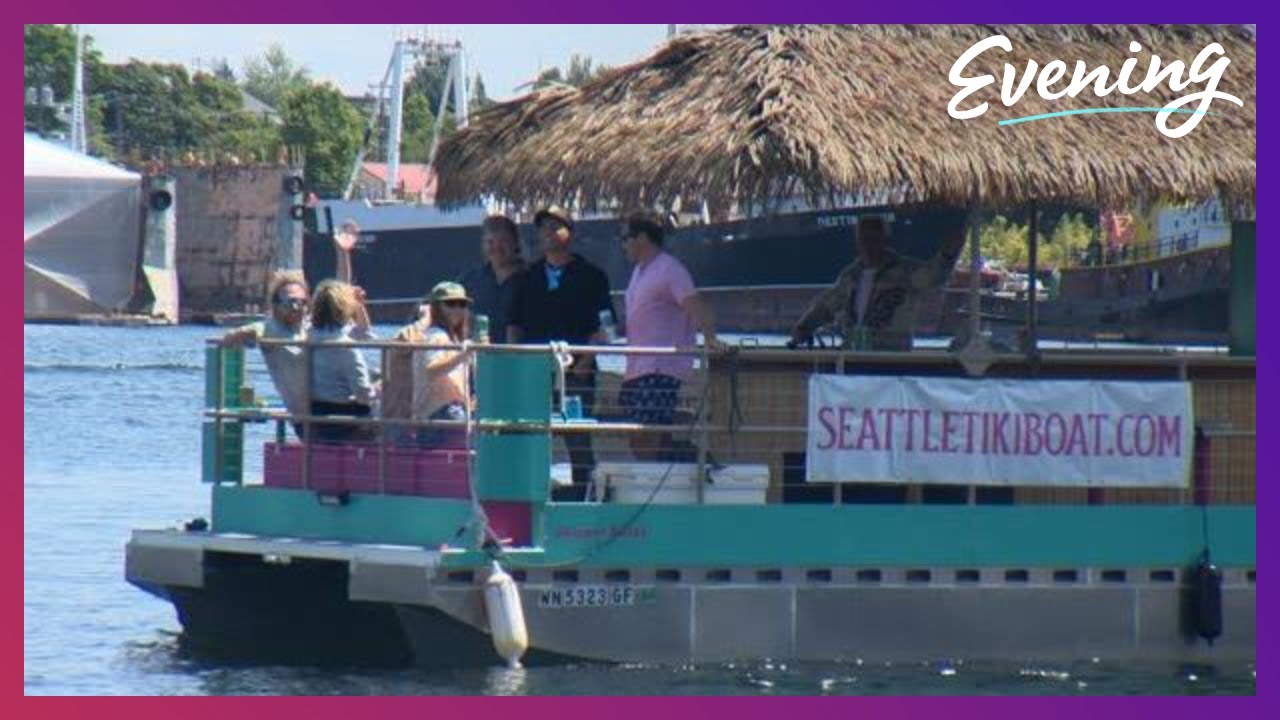 Cruise on a tiki boat on Seattle's Lake Union