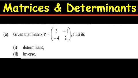 Matrix Inverse & Determinant Solved