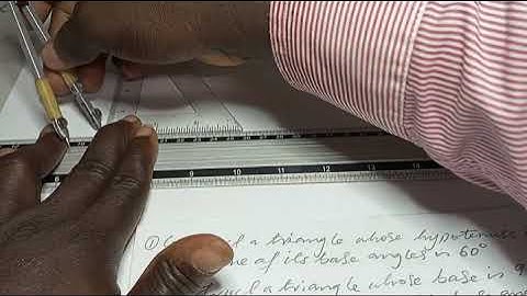 1 CONSTRUCTION OF TRIANGLE given hypotenuse & base angle #TECHNICALDRAWING#WASSCE#WAEC#NECO#GEOMETRY