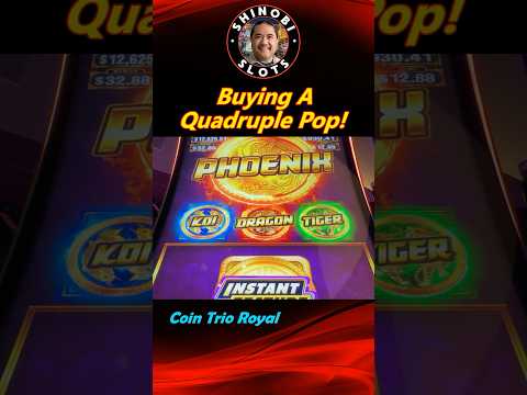 Buying a Quadruple Pop! 5th Time is the Charm in Coin Trio Royal #shinobislots #shorts #shortfeed
