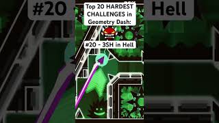 Showcase Top 20 Hardest Challenges In Geometry Dash W Clicks - 3Sh In Hell