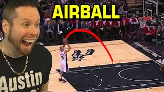 IS HE BLIND? Air balls but they get increasingly more awful