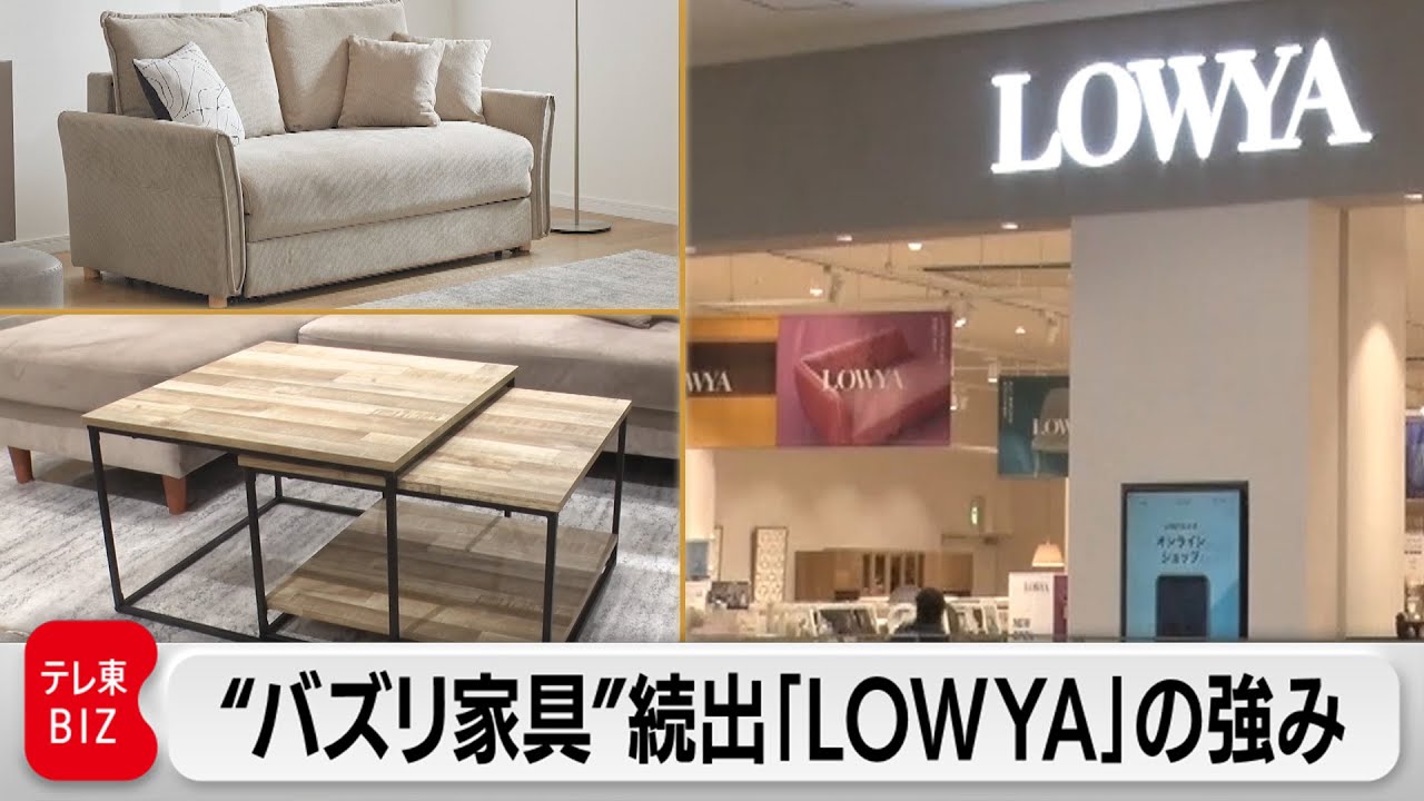 「LOWYA（ロウヤ）」ヒット商品続出！ネットで人気の家具・インテリアブランドの全貌に迫る【カンブリア宮殿】