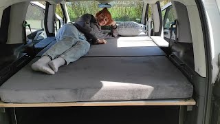 Bestes Campingbett Citroen Berlingo II / Peugeot Tepee, Werkzeuglos, DIY Camper, Minicamper, Vanlife