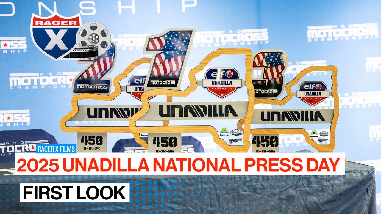 2025 Unadilla National Press Day with Tomac, Roczen, Prado, and