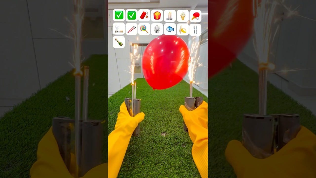 Asmr Balloons Catch Amazing Challenge:Can All Balloon Burst?😨