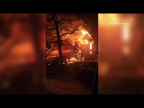 Home destroyed by fire in Susquehanna County - YouTube