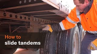 How to slide tandems on a semi-trailer in 15 steps