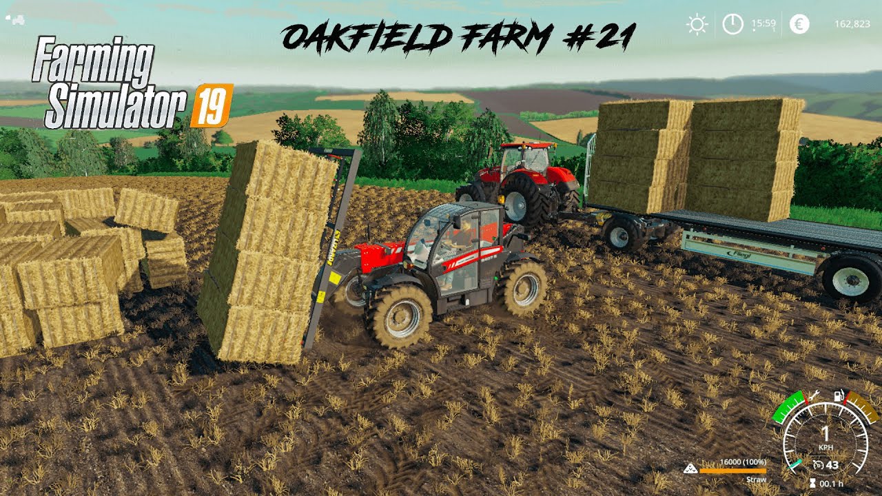 Farming 19 | Oakfield map | Collecting bales & Stacking bales | FS19 TimeLapse #21