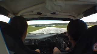 Hydraulic handbrake testing the Group A Evo 3 rally car