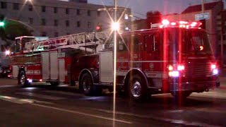 Los Angeles Fire Department Truck 9 Responding 2-6-22