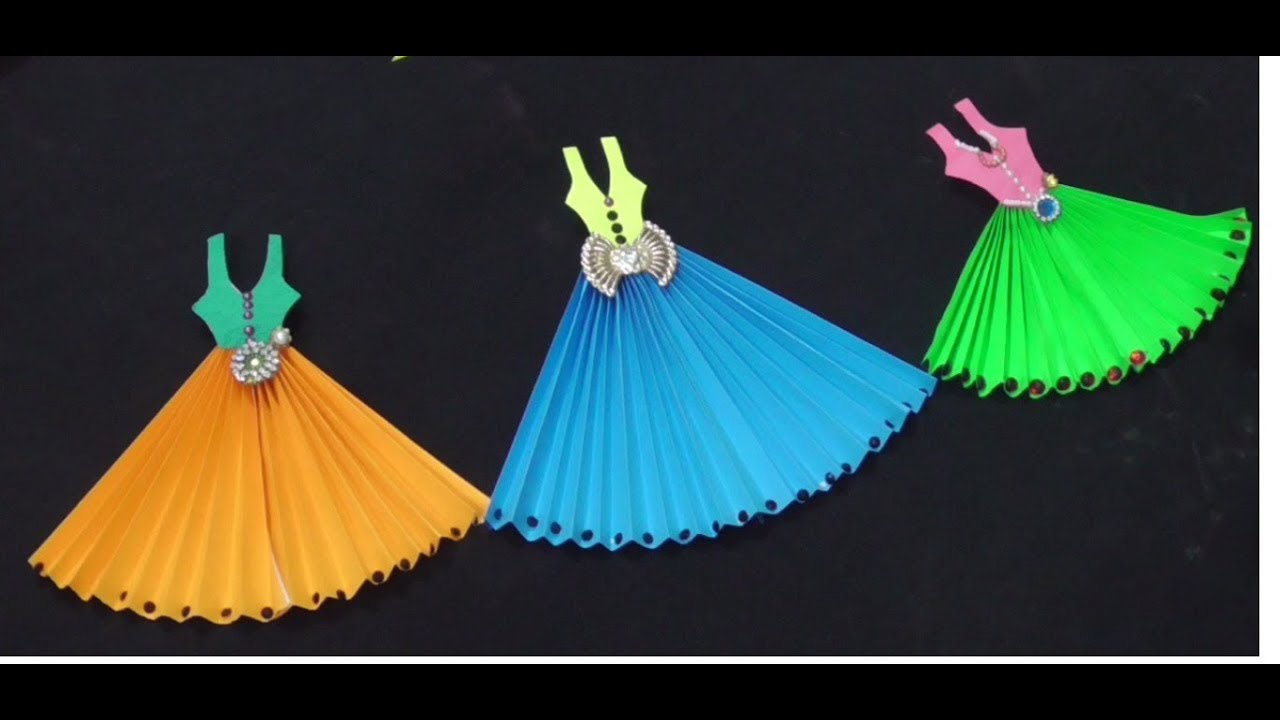 Paper frock 2Origami Dress paper dolls wedding dress paper craft