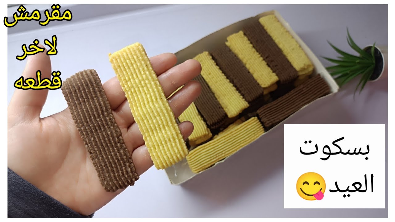 بسكوت العيد الخطير😋مقرمش لاخر قطعه 😋سهل وسريع وطعم لايقاوم(فانيليا وشيكولاته)😋